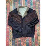 Martino Life Vintage Oversize Retro Etnik Desenli Kürklü Ceket Blüd4 - 2XL - Çok Renkli