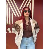 Martino Life Vintage Oversize Retro Etnik Desenli Kürklü Ceket Gflg4 - Çok Renkli