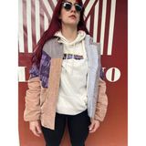 Martino Life Vintage Oversize Retro Etnik Desenli Kürklü Ceket Tkdk4 - Çok Renkli