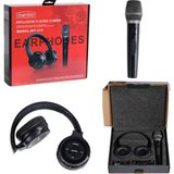 Martino MT-312 Kablosuz Mikrofon Referans Kulaklık Karaoke Seti Tws Özellikli - Siyah