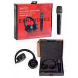 Martino MT-312 Kablosuz Mikrofon Referans Kulaklık Karaoke Seti TWS Özellikli