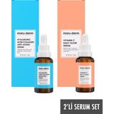 Maru.derm 2li Serum Seti C Vitamini Serumu & Hyalüronik Asit Kolajen 30 ml Leke Karşıtı Etki