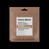 Maru.Derm Duş Öncesi Saç Maskesi, Argan Yağı ve Asya Ginsengi, Yenileyici, 50 ml
