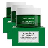 Maruderm Cica Cilt Tonu Eşitleyici Krem SPF 15 – Renk Düzeltici Yatıştırıcı Gündüz Kremi, Centella Asiatica & Niasinamid ile, 30 ML (3 paketi)