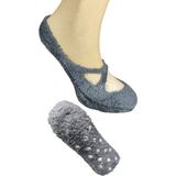 Maruf Shop 1 Adet Bayan Kaydırmaz Tabanlı Peluş Yoga Pilates Fitness Çorabı - Antrasit - 36 - 40