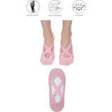 Maruf Shop 1 Adet Bayan Kaydırmaz Tabanlı Yoga Pilates Fitness Dans ve Spor Çorabı - 36 - 40 - Pembe