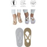 Maruf Shop 2 Adet Bayan Kaydırmaz Tabanlı Yoga Pilates Fitness Dans ve Spor Çorabı - 36 - 40 - Beyaz - Grafit