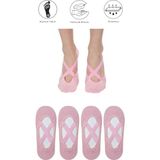 Maruf Shop 4 Adet Bayan Kaydırmaz Tabanlı Yoga Pilates Fitness Dans ve Spor Çorabı - Pembe - 36 - 40