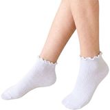 Maruf Shop Ayağı Sıkmayan Özel Marul Şeklinde Lastik Detaylı Parfümlü Soft Yıkamalı Likralı Penye Bayan Patik - 36 - 40 - Beyaz