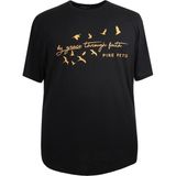 Maruf Shop Baskılı Erkek Büyük Beden Bisiklet Yaka Tişört - 3XL - Siyah
