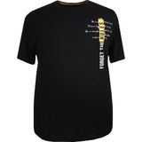 Maruf Shop Baskılı Erkek Büyük Beden Bisiklet Yaka Tişört - 5XL - Siyah