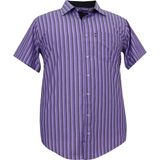 Maruf Shop Büyük Beden Erkek Gömlek Kısa Kol Mor - 2XL