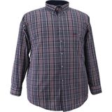 Maruf Shop Erkek 135-145 Kilo Arasına Uygun Büyük Beden Pamuklu Uzun Kol Gömlek - Füme - 4XL