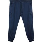 Maruf Shop Erkek Büyük Beden 100-156 Kilo Arası Için Uygun Kargo Cepli Jogger Kot Pantolon - Lacivert - 8XL
