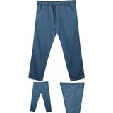 Maruf Shop Erkek Büyük Beden 100-180 Kilo Arası İçin Uygun Bağcıklı Likralı Boru Paça Kot Pantolon - 4XL - Mavi