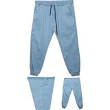 Maruf Shop Erkek Büyük Beden 100 KILO-180 Kilo Arası Için Uygun Likralı Jogger Kot Pantolon - 8XL - Açık Mavi