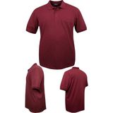 Maruf Shop Erkek Büyük Beden 115 - 175 Kilo Arası Uygun Bedenli Likralı Pike Polo Yaka Cepli Tişört - Bordo - 3XL