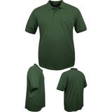 Maruf Shop Erkek Büyük Beden 115 - 175 Kilo Arası Uygun Bedenli Likralı Pike Polo Yaka Cepli Tişört - Koyu Yeşil - 4XL