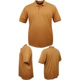 Maruf Shop Erkek Büyük Beden 115 - 175 Kilo Arası Uygun Bedenli Likralı Pike Polo Yaka Cepli Tişört - Safran - 7XL
