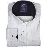 Maruf Shop Erkek Büyük Beden 117-130 Kilo Arası Için Uygun Likralı Uzun Kol Gömlek - Beyaz - 2XL