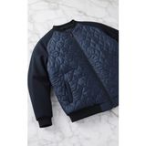 Maruf Shop Erkek Büyük Beden 120 KILO-158 Kilo Arası Için Uygun Dik Yaka Parçalı Mevsimlik Hafif Mont - Lacivert - 5XL