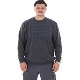 Maruf Shop Erkek Büyük Beden 122 KILO-158 Kilo Arası Için Uygun Geniş Kalıp Bisiklet Yaka Pamuklu Selanik Kazak - Gri - 5XL