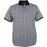 Maruf Shop Erkek Büyük Beden 125 Kilo Için Uygun Polo Yaka Likralı Pike Tişört - 4XL - Siyah - Beyaz