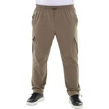 Maruf Shop Erkek Büyük Beden Kargo Cepli Likralı Paraşüt Kumaş Pantolon/eşofman Alt - Bej - 4XL