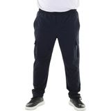 Maruf Shop Erkek Büyük Beden Kargo Cepli Likralı Paraşüt Kumaş Pantolon/eşofman Alt - Lacivert - 7XL
