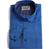 Maruf Shop Erkek Büyük Beden Slim Fit Turhan Mevsimlik Uzun Kol Gömlek - 3XL - Mavi