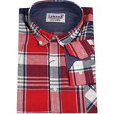 Maruf Shop Erkek Büyük Beden Slim Fit Turhan Mevsimlik Uzun Kol Gömlek Kırmızı - 4XL