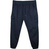 Maruf Shop Erkek Likralı Kargo Cepli Büyük Beden Jogger Pantolon Laci Orta Kalınlık - Lacivert - 4XL
