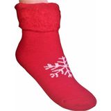 Maruf Shop Kadın Kışlık Termal Yılbaşı Temalı Polar Çorap - 36 - 40 - Kırmızı
