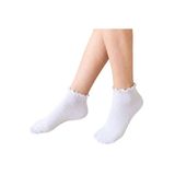 marufshop Ayağı Sıkmayan Özel Marul Şeklinde Lastik Detaylı parfümlü Soft Yıkamalı Likralı Penye Patik Beyaz
