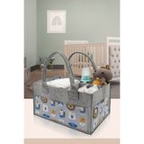 Marva Bebek Bakım Çantası Şık Tasarım ve Fonksiyonel Bölmelerle 3 Gözlü Siyah Keçe