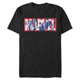 Marvel Avengers Classic Cap Marvel Erkek Bisiklet Yaka T-Shirt Siyah L