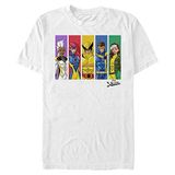 Marvel Classic Gökkuşağı Karakterler Erkek Bisiklet Yaka T-Shirt Beyaz S