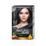 Marvel COLORS NATURAL COLORS Saç boyası 1,0 NATURAL BLACK (Doğal Siyah)