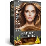 Marvel COLORS NATURAL COLORS Saç boyası 8,0 LIGHT AUBURN (Açık Kumral)