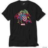Marvel Comics Team Siyah Tişört