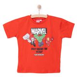 Marvel Erkek Bebek Lisans Tişört Baskılı Bisiklet Yaka Short Sleeve - Kırmızı