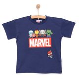 Marvel Erkek Bebek Lisans Tişört Bisiklet Yaka Short Sleeve - Lacivert