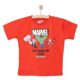 Marvel Erkek Bebek Tişört Bisiklet Yaka Kısa Kol Kırmızı -