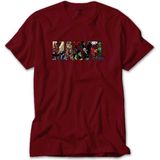Marvel Heroes In Post 2 Kırmızı Tişört Liyada - 5XL