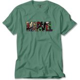 Marvel Heroes In Post 2 Yeşil Tişört Liyada - 2XL