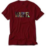 Marvel Heroes In Post Kırmızı Tişört Liyada - 4XL