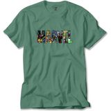 Marvel Heroes In Post Yeşil Tişört Liyada - 4XL