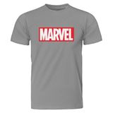 Marvel Logo Gri Tişört