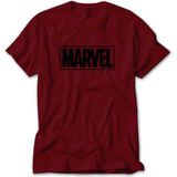 Marvel Logo Kırmızı Tişört - 5XL