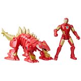 Marvel Mech Strike Mechasaurs, 4 İnç Demir Adam ve Demir Stomper Mechasaur Aksiyon Figürleri, 4 Yaş ve Üzeri Çocuklar için Süper Kahraman Oyuncakları